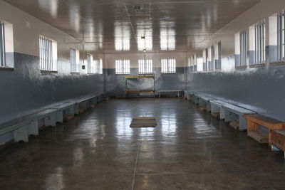 Empty corridor of building