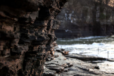 Close-up of rock formation