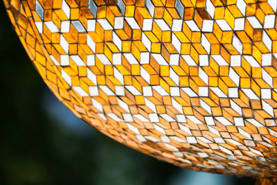 Low angle view of wicker basket