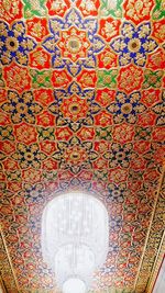 Low angle view of stained glass on floor