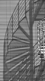 Full frame shot of ladder against wall