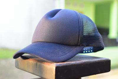 Close up of hat with small depth of field and defocus background.