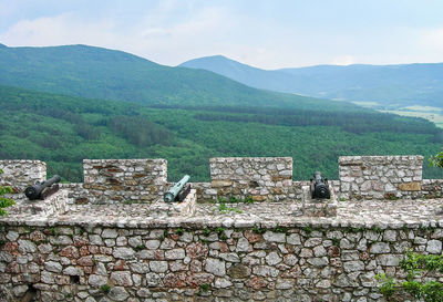 Crenelated wall of an old fort