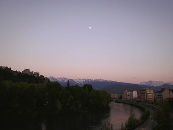 View of illuminated bridge at night