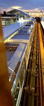 Suspension bridge against sky