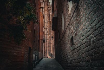 Narrow alley amidst buildings in city