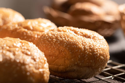 Close-up of bread on table