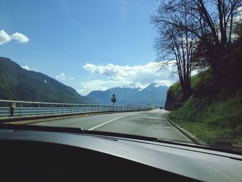 Road passing through mountains