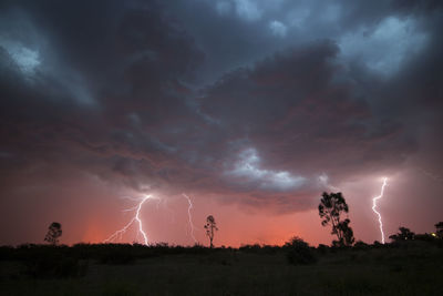 A storm at sunset over bendigo, victoria, australia.