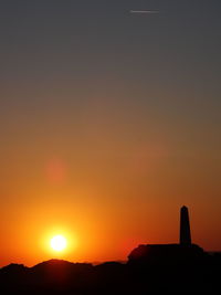 Silhouette of trees at sunset