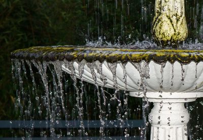 Close-up of water splashing in fountain
