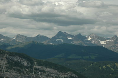 Scenic view of mountains in crowsness pass