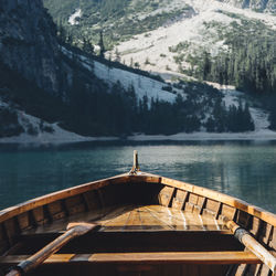 Scenic view of lake and mountains