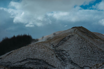 Low angle view of mountain against sky