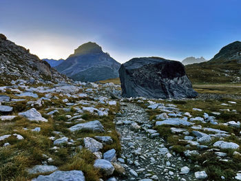 Mountain majesty sunrise panorama in vanoise national park, hautes alps, france