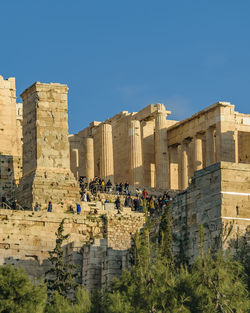 Group of people in front of building