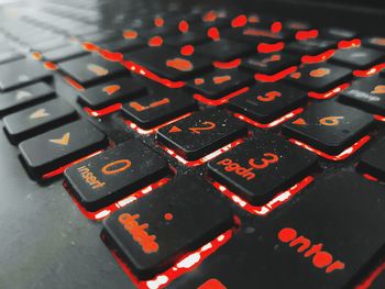 Close-up of computer keyboard