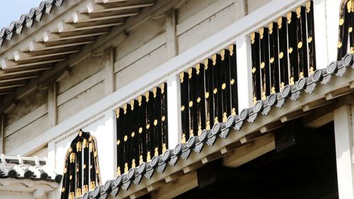 Low angle view of illuminated building