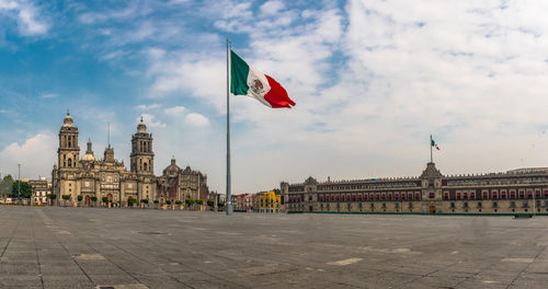 Low angle view of buildings in city