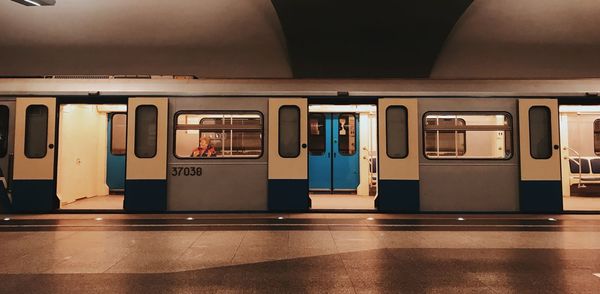 Train at subway station