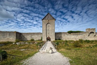 View of city wall in visby