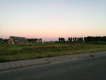 Country road at sunset