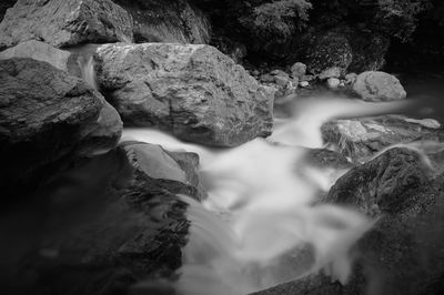 River flowing through rocks