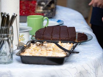 Close-up of food on table