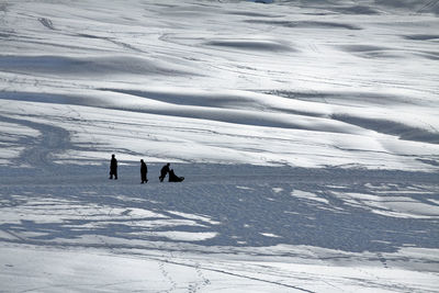 Scenic view of snow covered landscape