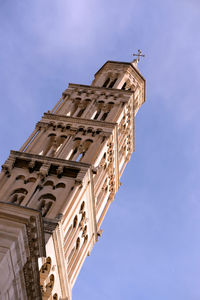 Creative view ontower of st domnius cathedral near diocletian palace in split, croatia.