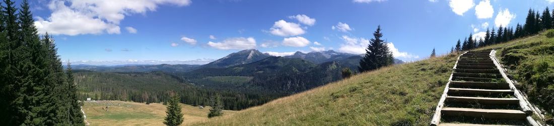 Panoramic view of landscape against sky