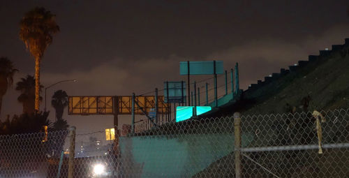 Illuminated city at night