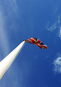 Low angle view of british flag