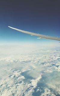 Aerial view of vapor trails in sky