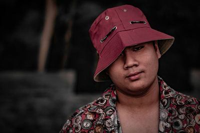 Portrait of young man looking away