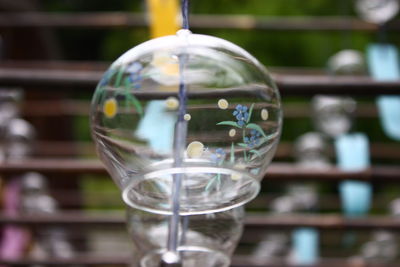 Close-up of glass of ball