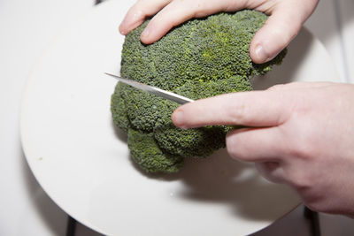 Midsection of man preparing food