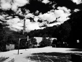 View of basketball hoop against sky