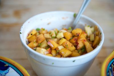 Close-up of food served in bowl