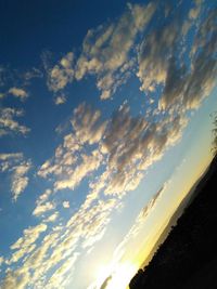 Low angle view of clouds in sky