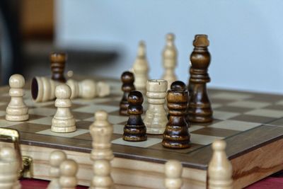 Close-up of chess board