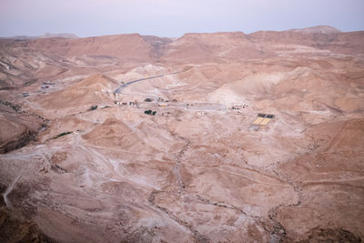 Aerial view of desert