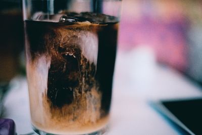 Close-up of drink on table