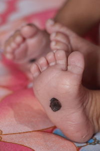 Close-up of baby hand