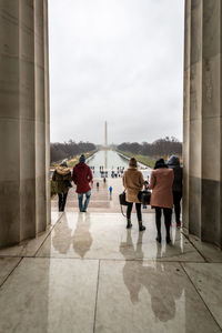 People take in the sites of washington dc