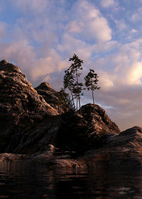 Scenic view of mountain against sky