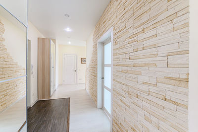 Interior apartment room corridor, hallway, doors