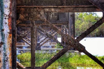 Close-up of abandoned built structure