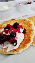 Close-up of dessert in plate