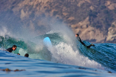 Man surfing in sea